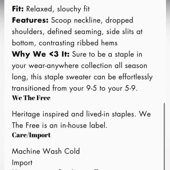 Free People Camden Fleece sweatshirt sz XL - Picture 3 of 3